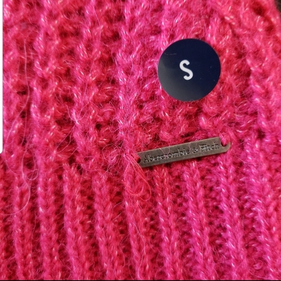 Abercrombie & Fitch Bright Pink Open knit Sweater - Picture 4 of 7